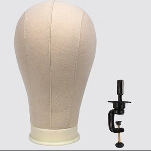 Mannequin canvas head with hook for wig making